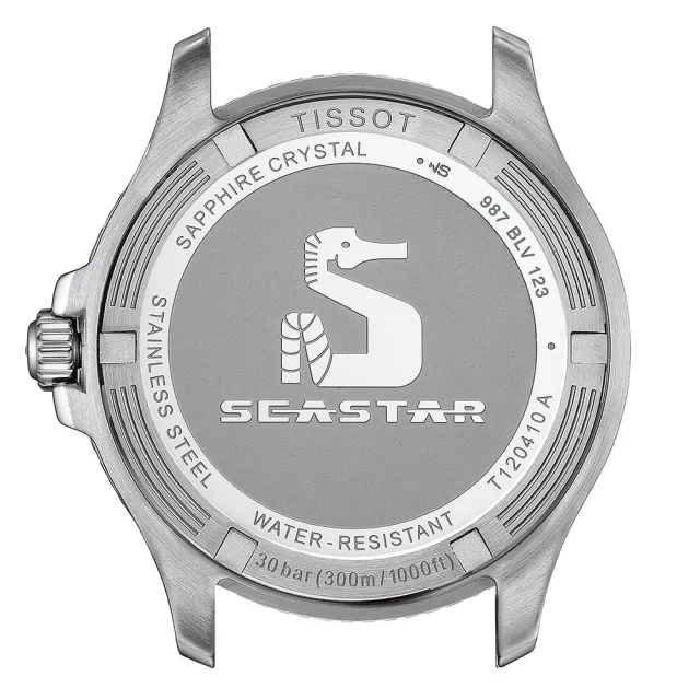 【TISSOT 天梭】Seastar 1000 海洋之星潛水錶 對錶 情侶手錶 送行動電源(T1204101104100+T1202101104100)