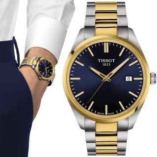 【TISSOT 天梭】官方授權 PR 100 簡約時尚男錶 手錶 _(T1504102204100/雙色40mm)