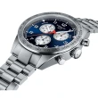 【TISSOT 天梭】PRS516 賽車計時石英手錶-藍x銀/45mm 送行動電源(T1316171104200)