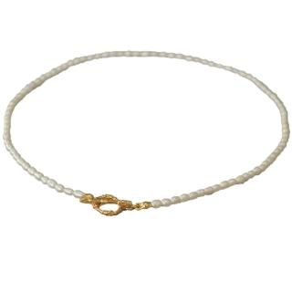 【海藍樂木珠寶 La Morongo Jewelry】法式唯美復古藤蔓花枝小珍珠項鍊(法式 唯美 復古 項鍊)
