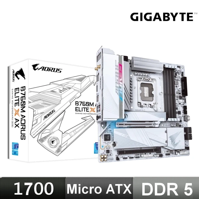 GIGABYTE 技嘉 搭 金士頓 1TB SSD ★ B760M AORUS ELITE X AX 主機板