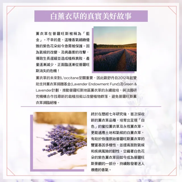 【L’Occitane歐舒丹】官方直營 白薰衣草沐浴膠/沐浴乳250ml