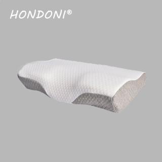 【HONDONI】人體工學4D蝶型枕 記憶枕頭 護頸枕 紓壓枕 側睡枕 午睡枕 透氣舒適(Z1舒眠灰)
