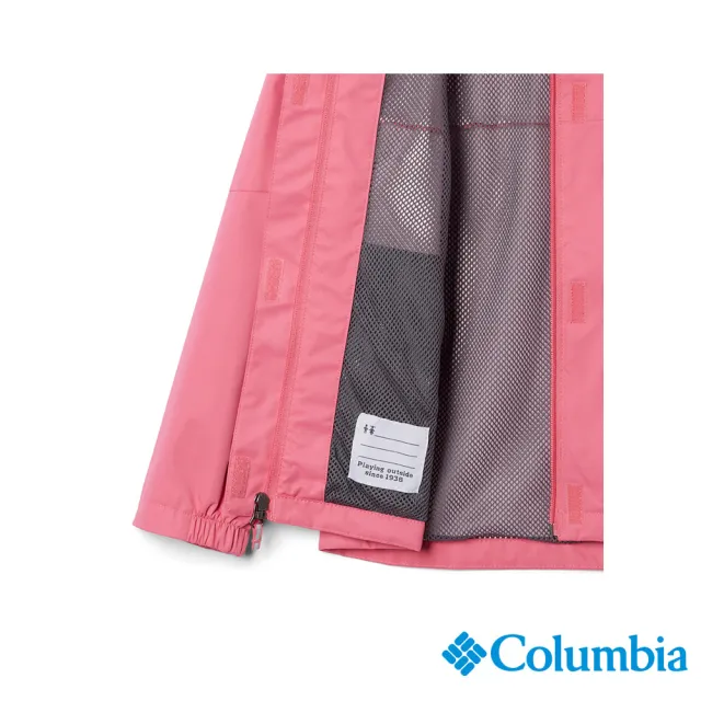 【Columbia 哥倫比亞】女童-Hikebound™防水透氣外套-玫瑰粉(USG00830NP/HF)