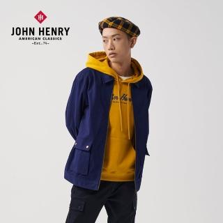 【JOHN HENRY】DRAGON標語外套-藍