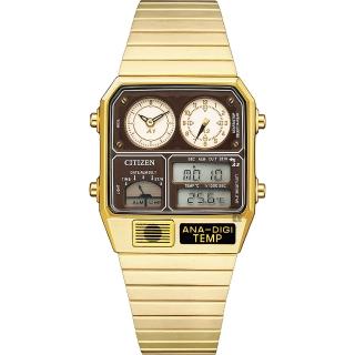 【CITIZEN 星辰】ANA-DIGI TEMP 80年代復古設計手錶 指標/數位/溫度顯示 禮物 送禮 推薦(JG2103-72X)