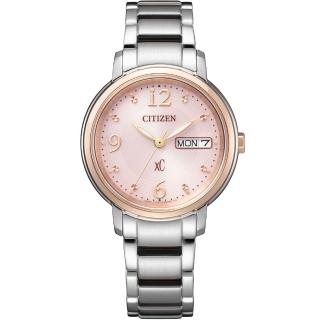 【CITIZEN 星辰】XC 廣告款光動能女錶 送飾品收納包 開學(EW2425-57W)