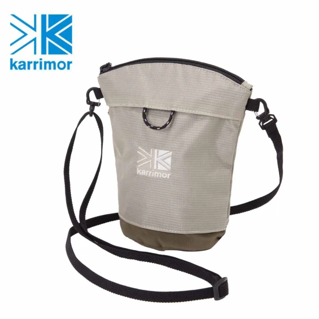 【Karrimor】日本版 原廠貨 中性 neck pouch 隨身掛頸包 健行/生活/旅行 銀灰