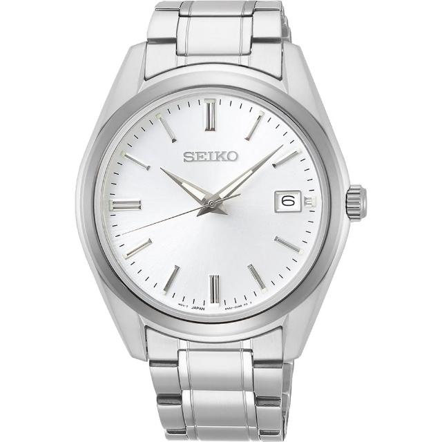 【SEIKO 精工】CS 時尚石英手錶-銀/39mm 好禮2選1 雙11 優惠(6N52-00A0S SUR307P1)