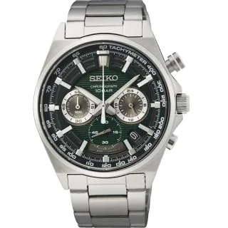 【SEIKO 精工】CS 賽車三眼計時手錶-41mm 男錶 父親節禮物(SSB405P1/8T63-00T0G)