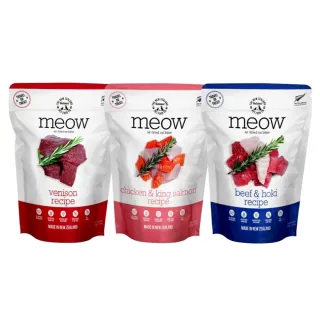 【NZ Natural 鮮開凍】meow貓咪香酥風乾鮮肉餐 100g/3.5oz*2包組(凍乾鮮食、貓糧)