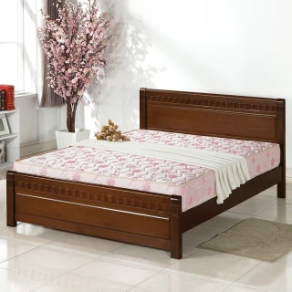 【ASSARI】粉紅療癒型厚緹花布冬夏兩用硬式彈簧床墊(單大3.5尺)