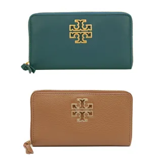 【TORY BURCH】雙T-LOGO皮革拉鍊長夾