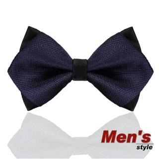 【vivi 領帶家族】男仕配件 //結婚新郎、伴郎紳士領結、尖頭蝴蝶結(G1203深紫銀點)
