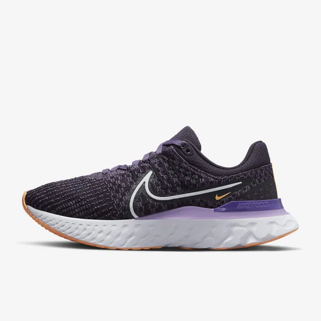 NIKE 耐吉】W REACT INFINITY RUN FK 3 慢跑鞋運動女鞋黑紫(DD3024-502