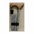【海夫健康生活館】好好杖 黑白斑馬圖騰 木頭握把 折疊單手拐杖(1001-301-FAI)