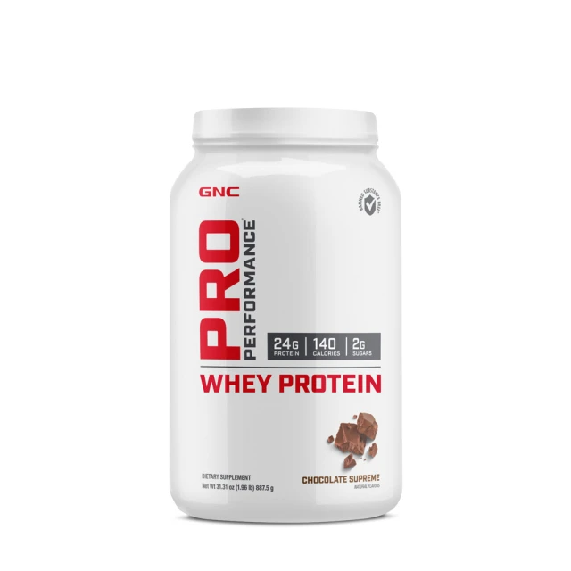 GNC 健安喜 Pro Performance乳清蛋白粉-巧克力口味 1.96lb/罐(幫助運動表現/增加續航力)