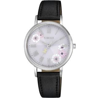 【CITIZEN 星辰】Wicca 廣告款花朵太陽能女錶-30mm 母親節 送禮 禮物(KP5-115-12)