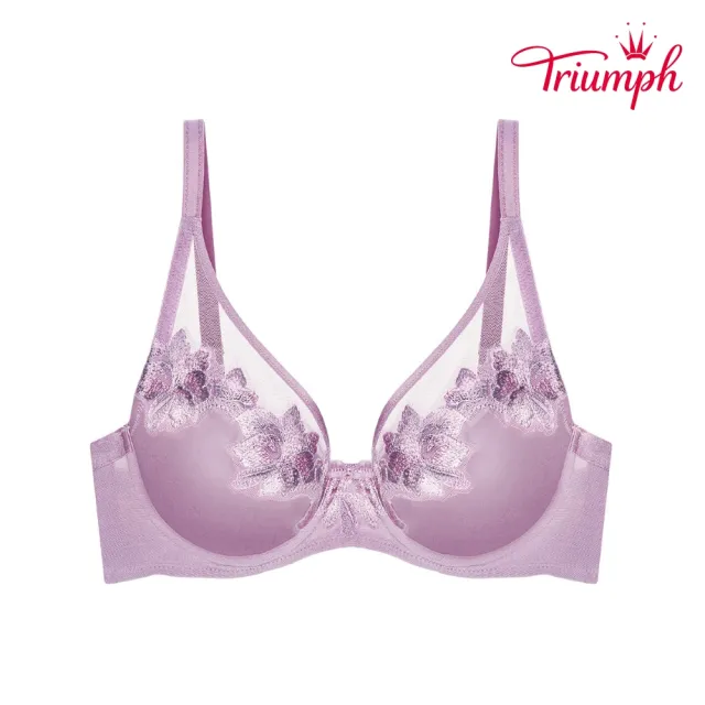 【Triumph 黛安芬】Premium錦緞系列 透氣包覆 C-E罩杯內衣(浪漫紫)