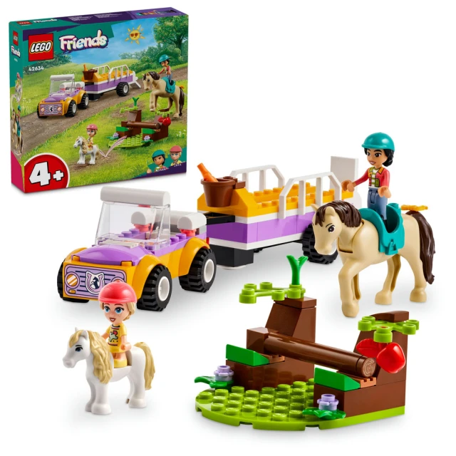 LEGO 樂高 Friends 42634 馬兒和小馬拖車(動物玩具 兒童玩具 禮物)