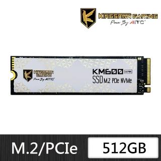 【AITC 艾格】KINGSMAN KM600 ULTRA 512GB M.2 PCIe SSD(讀：3300M/寫：3000M)