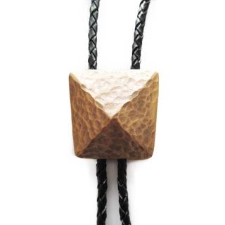【米蘭精品】現貨+預購 Bolo tie波洛領帶(鍍古金鍛打紋理金字塔美式領帶男配件74gx33)