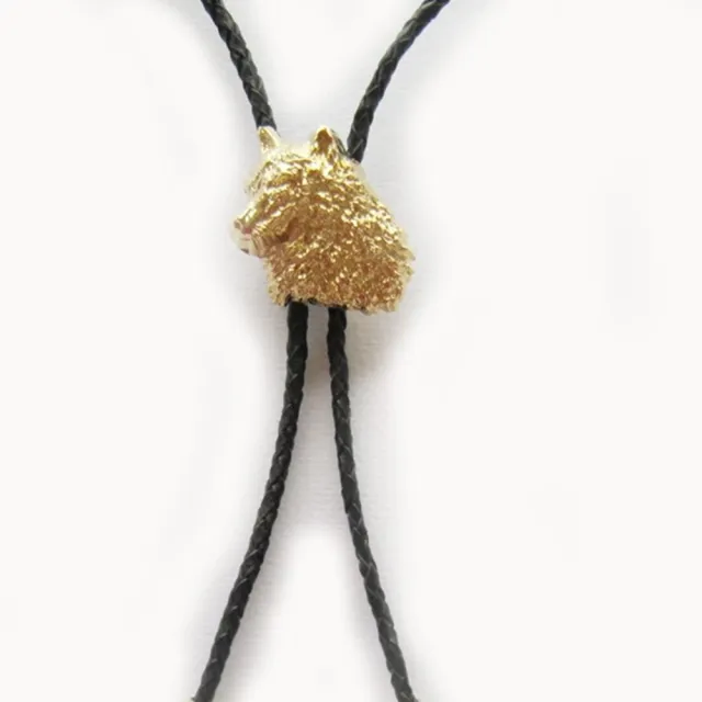 【米蘭精品】現貨+預購 Bolo tie波洛領帶(鍍金狼頭造型美式領帶男配件74gx32)