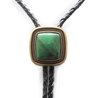 【米蘭精品】現貨+預購 Bolo tie波洛領帶(鍍古金鑲嵌軟綠玉美式領帶男配件74gx61)