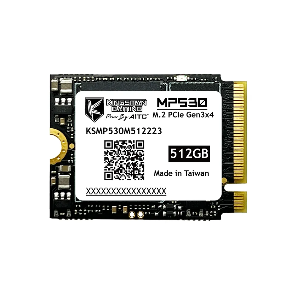 【AITC 艾格】KINGSMAN MP530_512GB NVMe M.2 2230 PCIe Gen 3x4 SSD 固態硬碟(讀：3400M/寫：3000M)