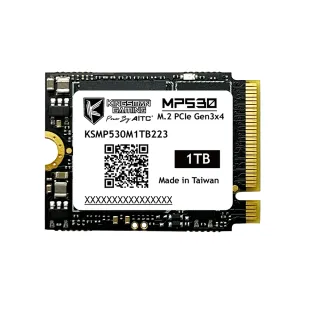 【AITC 艾格】KINGSMAN MP530_1TB NVMe M.2 2230 PCIe Gen 3x4 SSD 固態硬碟(讀：3400M/寫：3000M)