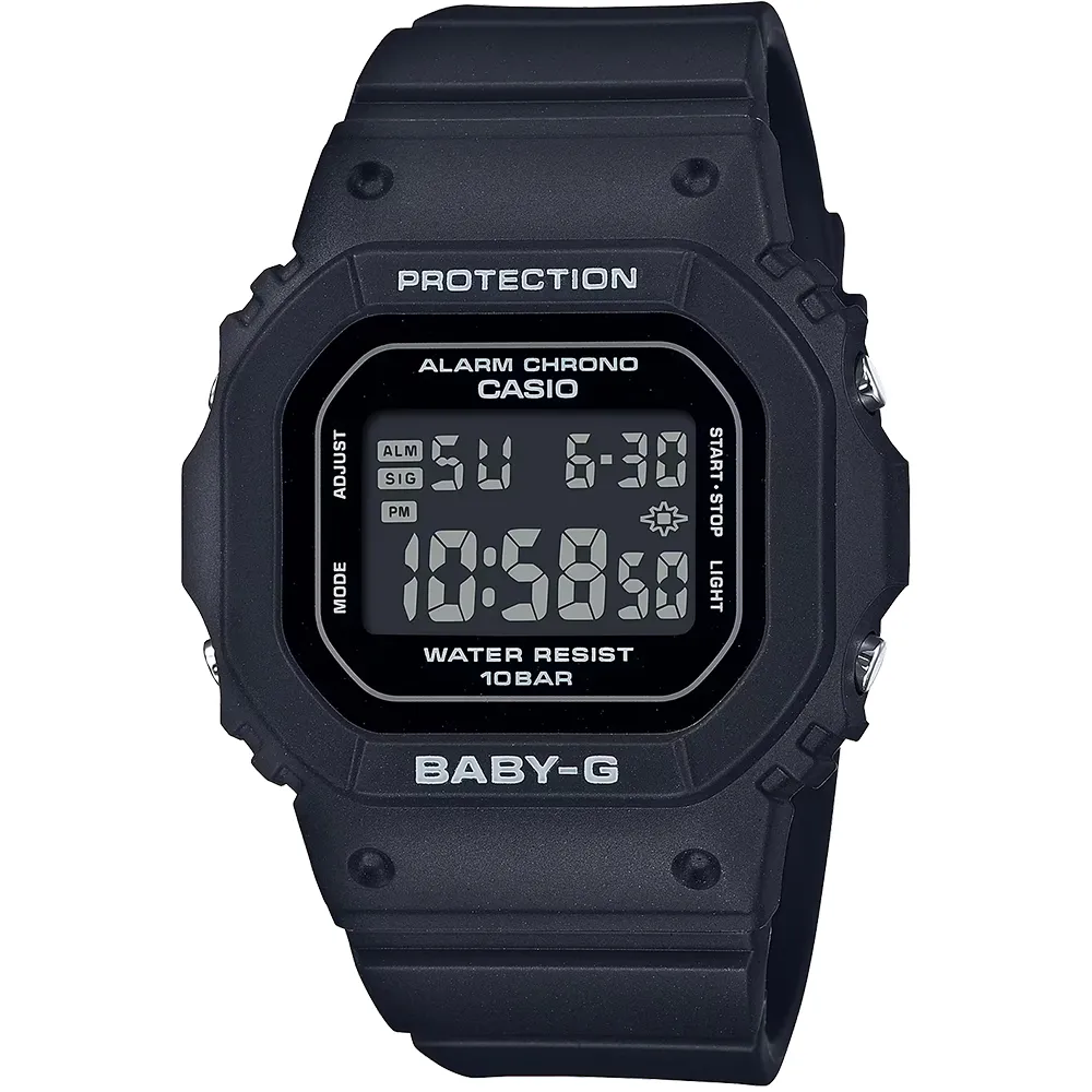 【CASIO 卡西歐】BABY-G 纖薄輕巧電子手錶 畢業 禮物(新版BGD-565U-1/舊版BGD-565-1/速)