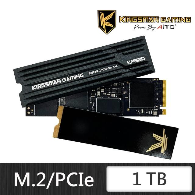 【AITC 艾格】KINGSMAN KP800_1TB NVMe M.2 2280 PCIe Gen 4x4 SSD 固態硬碟(讀：7500M/寫：6500M)