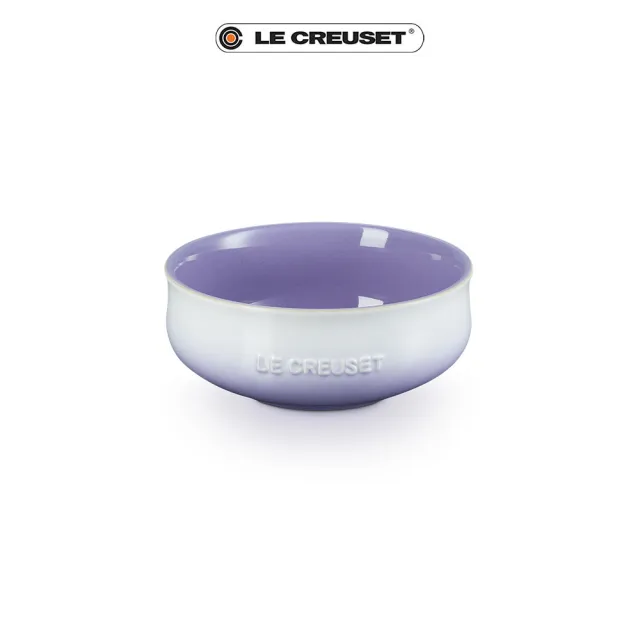 【Le Creuset】瓷器輕荷漫舞系列飯碗550ml(湖水綠/淡粉紫/貝殼粉 3色選1)