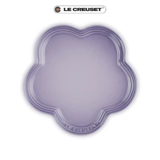 【Le Creuset】琺瑯鑄鐵鍋媽咪鍋28cm 礦石藍/雪紡粉/水晶紫 共5色選1(贈花型盤23cm+餐具架組5入)