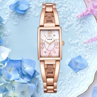 【CITIZEN 星辰】WICCA公主系列 台灣限定 縷空設計粉色錶面腕錶(KF7-562-91)
