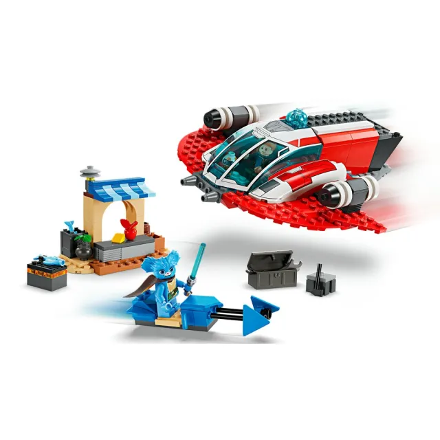 【LEGO 樂高】星際大戰系列 75384 The Crimson Firehawk(絕地小武士大冒險 飛船與摩托車)