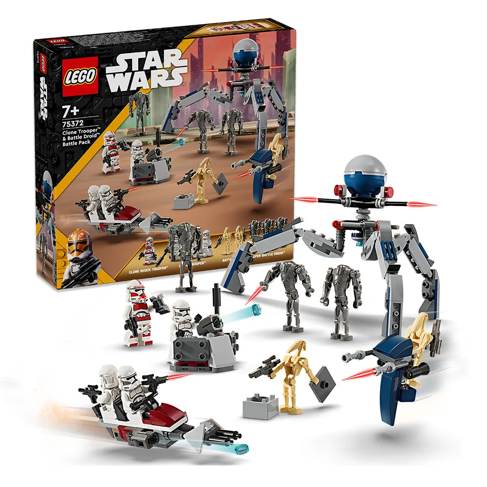 【LEGO 樂高】星際大戰系列 75372 克隆軍隊與戰鬥機器人組合(Clone Trooper & Battle Droid Battle Pack)