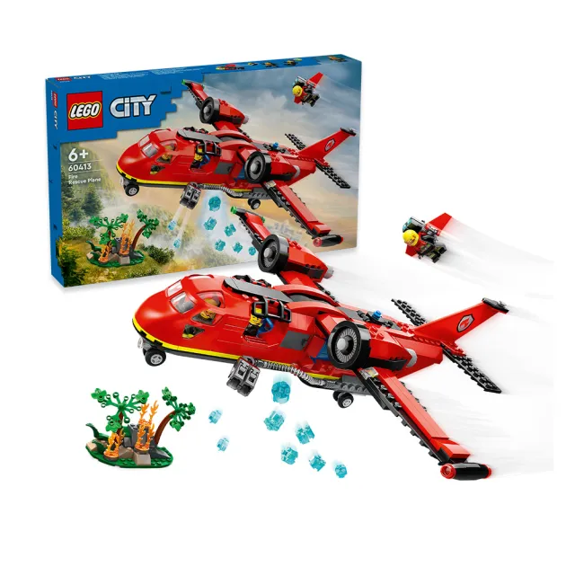 LEGO 樂高】城市系列60413 消防救援飛機(玩具飛機交通工具