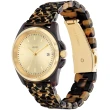 【COACH】珍妮佛羅培茲廣告款 Tortoise Logo鍊帶女錶-金 母親節禮物(CO14504187)