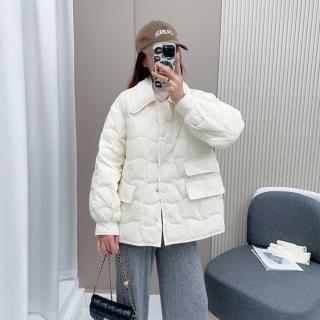 【巴黎精品】現貨+預購 真羽絨90%鴨絨羽絨外套羽絨衣夾克(保暖寬鬆輕薄翻領女外套3色a1dj51)