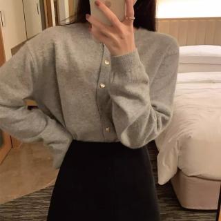 【Amirr 艾米爾】★甜美氣質軟糯圓領薄外套(女上衣/長袖/開衫)