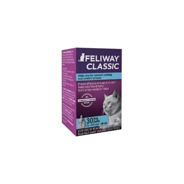 【FELIWAY費利威】法國貓咪費洛蒙插電組補充瓶-48mlX2入(費洛貓/穩定貓咪情緒/多貓好朋友)