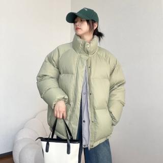 【巴黎精品】現貨+預購 真羽絨90%白鴨絨羽絨外套羽絨衣夾克(保暖拼色雙面穿寬鬆男女外套3色a1dj39)