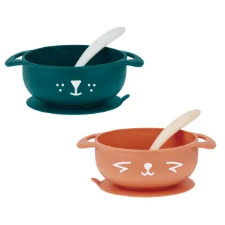 【babymoov 官方直營】嬰兒矽膠餐具組 匙/碗(小狗/狐狸)