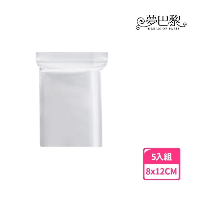 【夢巴黎】透明夾鏈袋 4號 x5包組(500入 PE透明夾鏈袋 夾鏈袋 飾品收納袋 食物夾鍊袋)