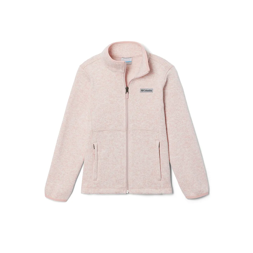 【Columbia 哥倫比亞】童款-Sweater Weather™刷毛外套-淺粉色(UAY27970LK/HF)