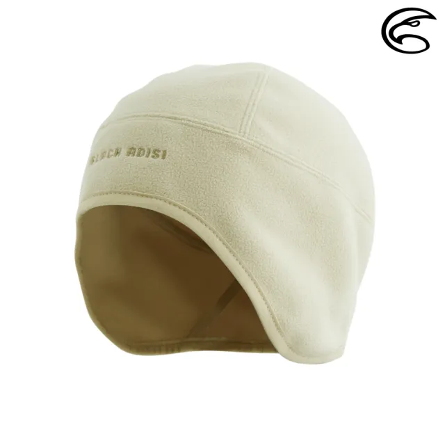 【ADISI】雙層超細纖維抗風護耳保暖帽 AH23077 / 杏仁白-杏仁白(帽子 毛帽 刷毛帽 保暖帽)