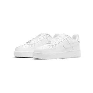 【NIKE 耐吉】Nike Air Force 1 全白 經典款 大童款 休閒鞋 DH2920-111