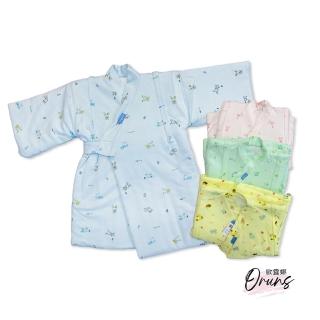 【Oluna歐露娜】童馨 中版 保暖和服睡袍(舖棉睡袍 寶寶防踢被 寶寶和服 寶寶睡袍 防踢睡袍)