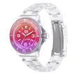 【Ice-Watch】Clear Sunset清晰日落系列 柔和粉嫩少女漸層三針腕錶 晶瑩透明錶帶